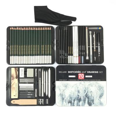 70Pcs Professional Sketch Pencil Art Drawing Supplies for Artist Students Shading, Blending, Sketching, Art Drawing