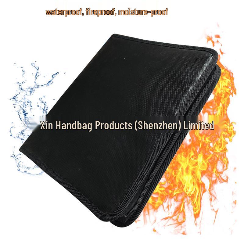 2025 Fireproof Zippered Coin Collection Album - High Temperature Resistant Flame Retardant Storage Bag
