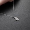 Banyan Tree Silver Forest Series Micro-Diamond Leaf Necklace for Women
