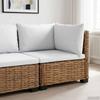 Corner Sofa with Cushions GENDT Natural Rattan Natural