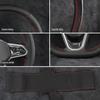 For Toyota Hilux Fortuner 2015 2016 2017-   Car Steering Wheel Cover ized Diy Manual Sewing Microfiber Leather