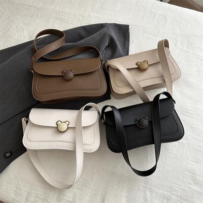 Niche Personalized Casual Bag for Women New Solid Color Retro Small Square Bag Fashionable Fashionable One Shoulder Crossbody Bag