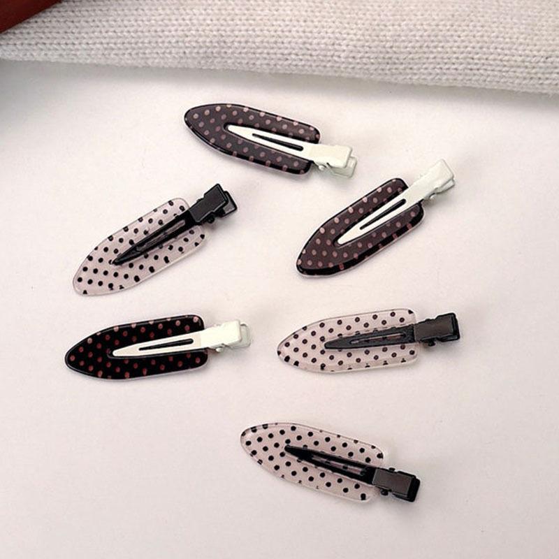 Fermaglio per capelli senza segni in acido acetico bianco e nero, 2 pezzi, fermaglio ad anatra in acrilico, fermaglio per capelli per frangia dolce, fermagli per capelli, strumento per lo styling, nuovo