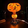 Halloween Kürbis Schädel Tischlampe Nachtlicht Gruselige Atmosphäre Schreibtischornament Für Zuhause Schlafzimmer Party Feiertagsdekoration Geschenke