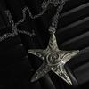 Summer Silver Matte Starfish Necklace - Cool Subculture Pentagram Clavicle Chain