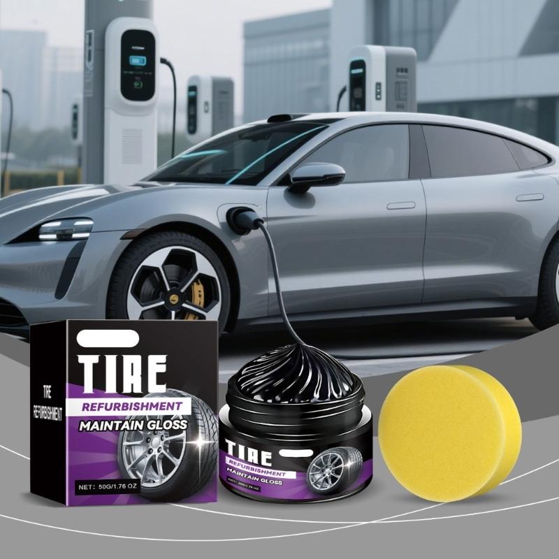 Gel Brillant pour Pneus Brillance Longue Durée Revêtement Protecteur Imperméable Rénovateur de Pneus pour Voiture Moto Camion