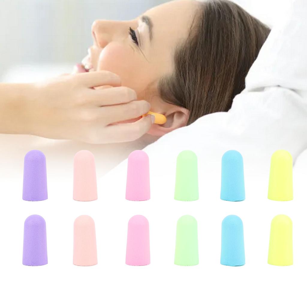 60 Pairs Soft Ear Plugs for Sleeping PU Noise Cancelling Slow Sound Blocking Ear Plugs