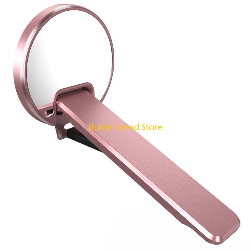 

W89C Back Type Phone Support Stand Mini Phone Holder with Small Mirror Cell Phones Stand 180° 360° Rotation Gift