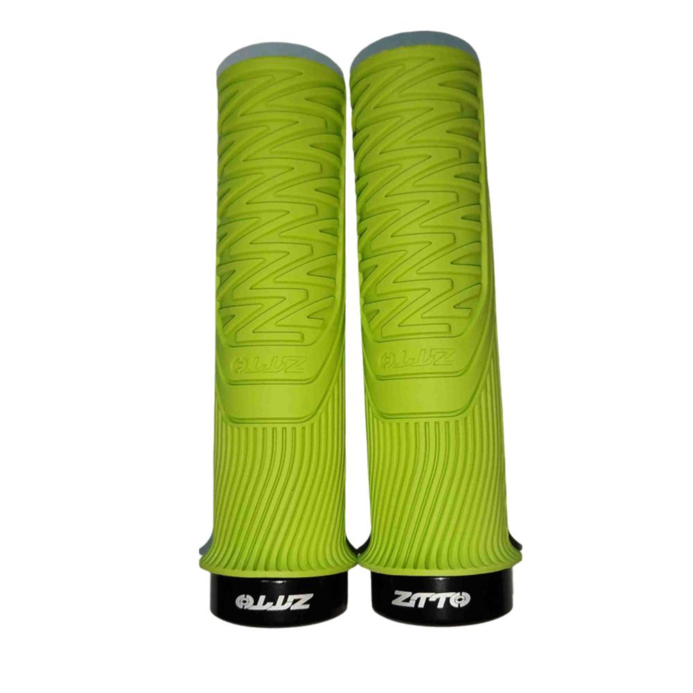 Universal ZTTO MTB Grips 33mm Anti-Slip Bicycle Grips Rubber Shock-Proof Lock-on Grip Mountain Bike Parts