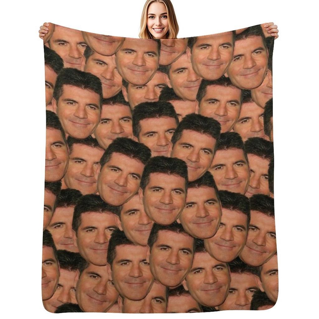 Simon Cowell Throw Blanket Soft Solid Color Blanket For Couch Bed