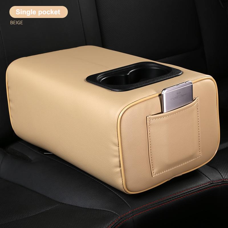Car Second Row Rear Central Armrest Box with Cup Holder Arm Rest For SKODA Octavia Rapid Yeti Fabai KAROQ Superb 2010-2023