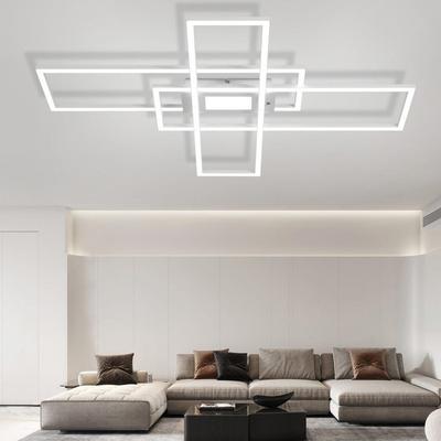 Dimmable LED Ceiling Light - NETTLIFE - 99x70x7 Cm - Warm White 3000K - Metal - Remote Control