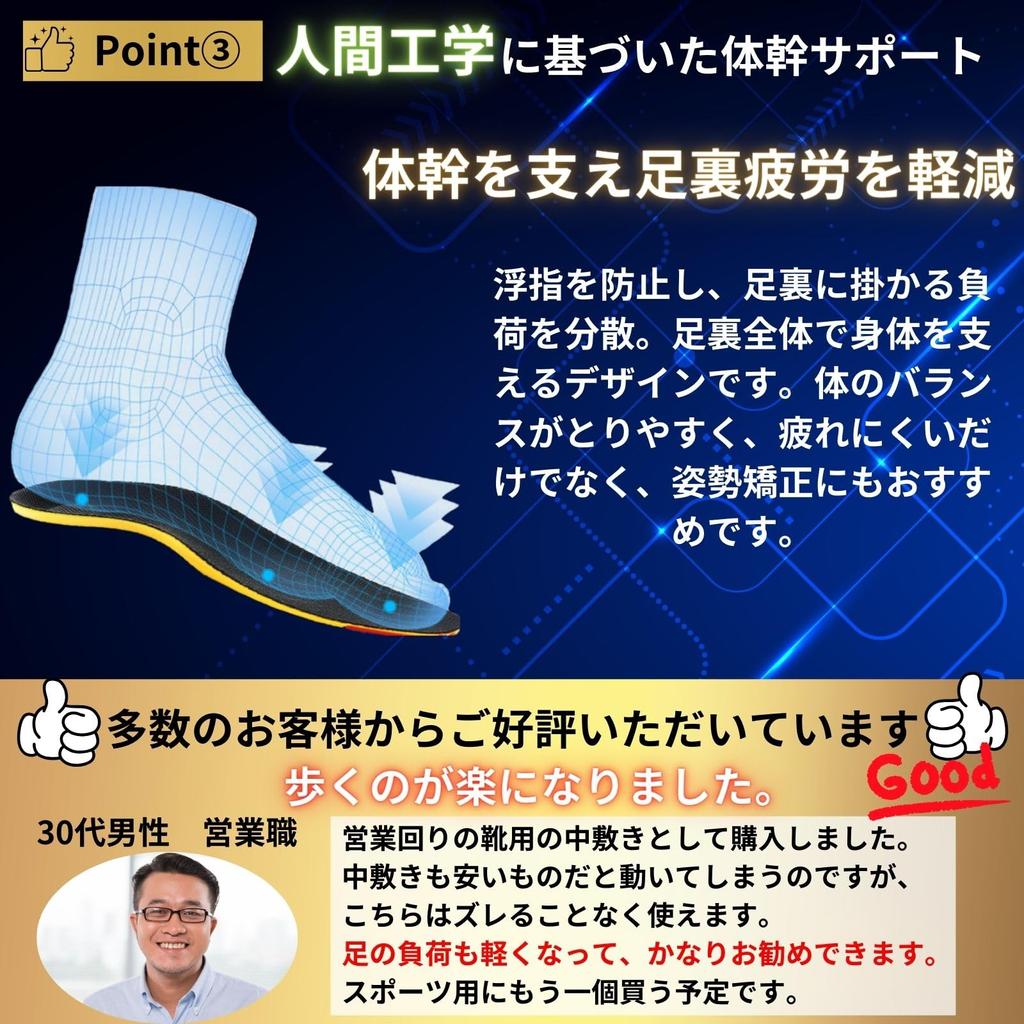 Insole Insole Burden On Feet and Beautiful Arch Shock Heel Sports Urethane Standing Posture Maintaining Beautiful Juniors for L [Reducing Posture]