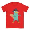 Magliette da Uomo Agente Perry il Ornitorinco Abbigliamento in Cotone Divertente Manica Corta Girocollo Maglietta 4XL 5XL T-Shirt