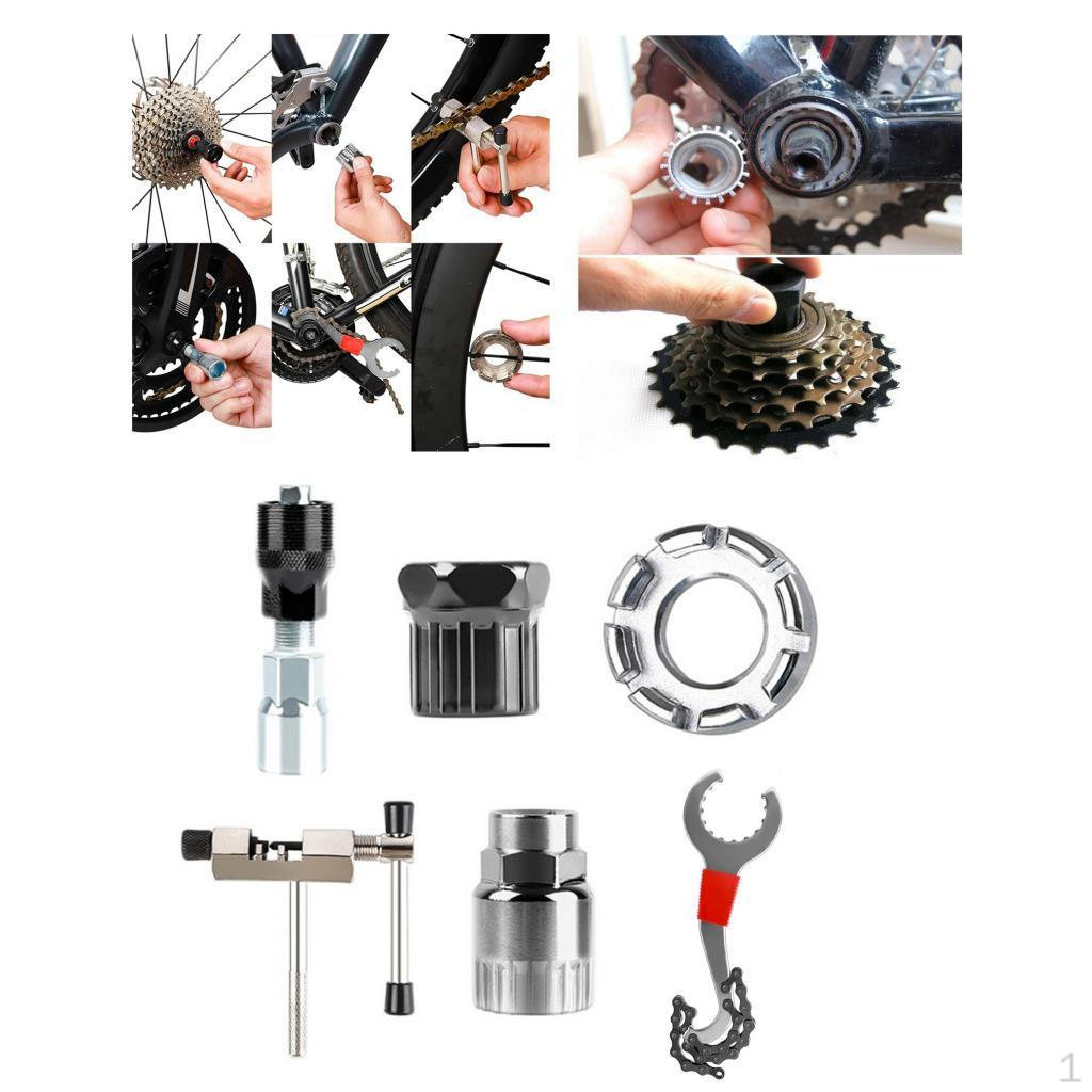 

6pcs/Set Mountain Bike Crank Chain Extractor Removal Repair Tool Kit