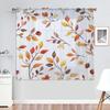 2PCS Digital Print Sheer Curtain, Watercolor Autumn Leaf, Artistic Fall Seasonal - Voile Drapes for Bedroom Living Room Decor