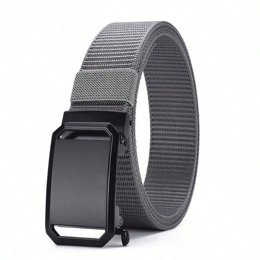 Alloy Automatic Buckle Elastic Canvas Fashionable and Versatile Tactical Belt Men's Jeans Belt