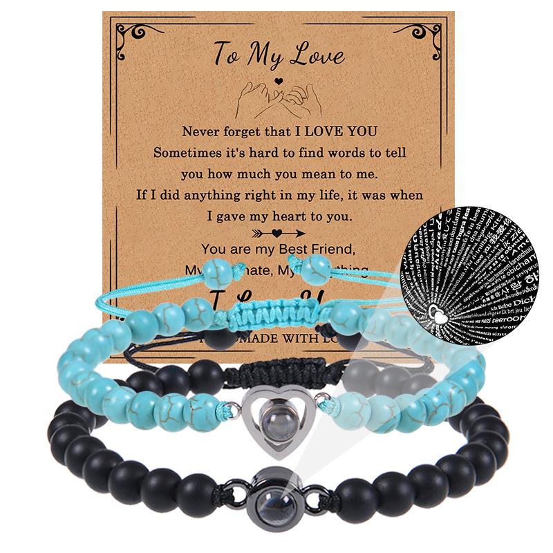 JYL TS Bracelet Custom Photo  Faceted Beads Preserves Memories & Love