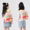 Cartoon Plush Kid Backpack Engineering Vehicles Kindergarten Schoolbag Baby Toddler Backpack 3D Excavator Tractor Backpack