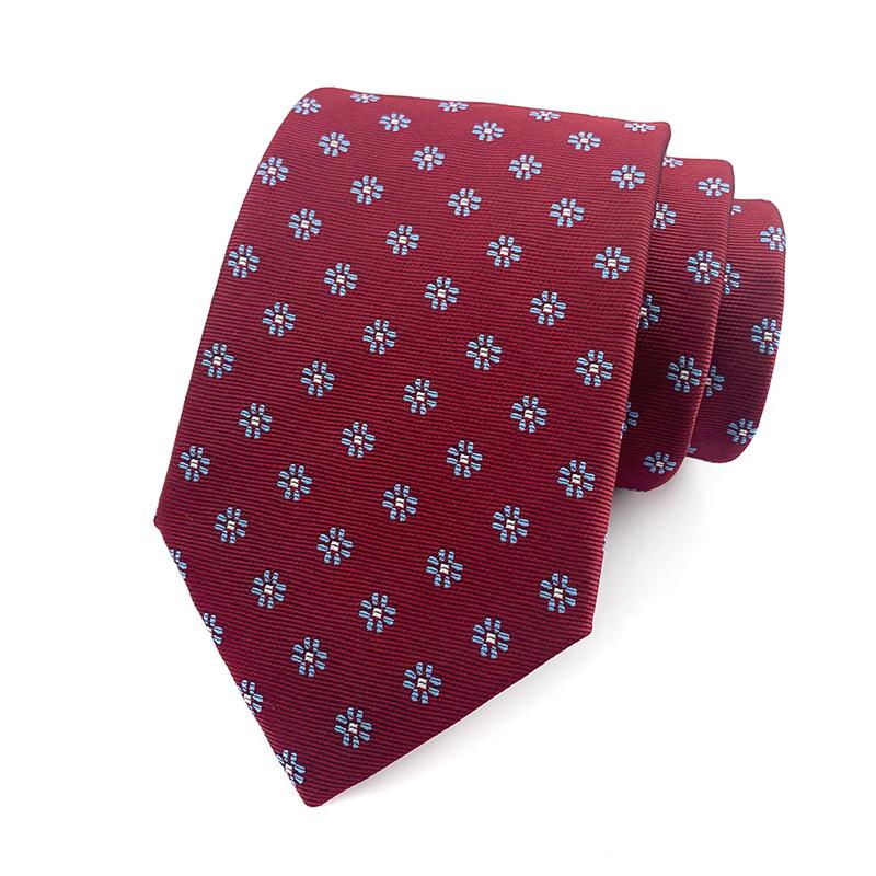 New Men's Classic Floral Dot Tie Luxury 8cm Jacquard Neck Tie Necktie For Men Business Wedding Party Daily Wear Accessory