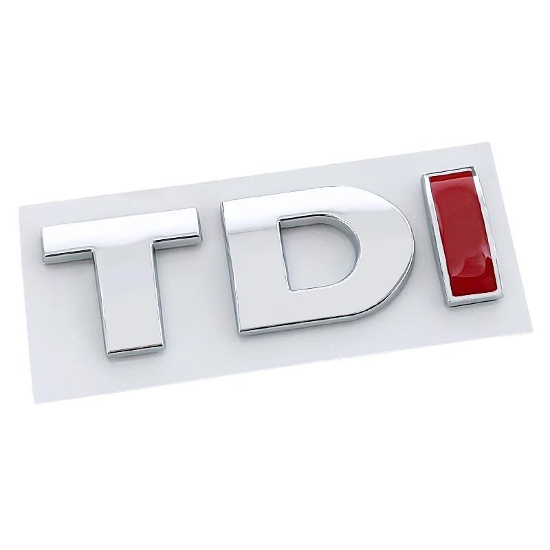 SVLHP1 3D ABS Black Logo TDI Emblem Car Trunk Badge For VW Passat Jetta Touareg Tiguan Touran Golf 4 5 6 Caddy TDI Sticker Accessories