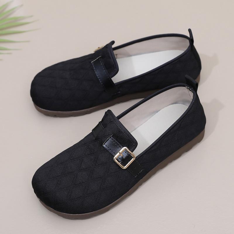 Xiaoxiangfeng flat-soled Doudou shoes for women's 2025 spring new comfortable soft-soled work shoes, lazy people pedal mother shoes