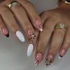 Festive Press On Nail SelfAdhesive Gel Stickers Christmas Patterns Nail Art Tools With Emery Board