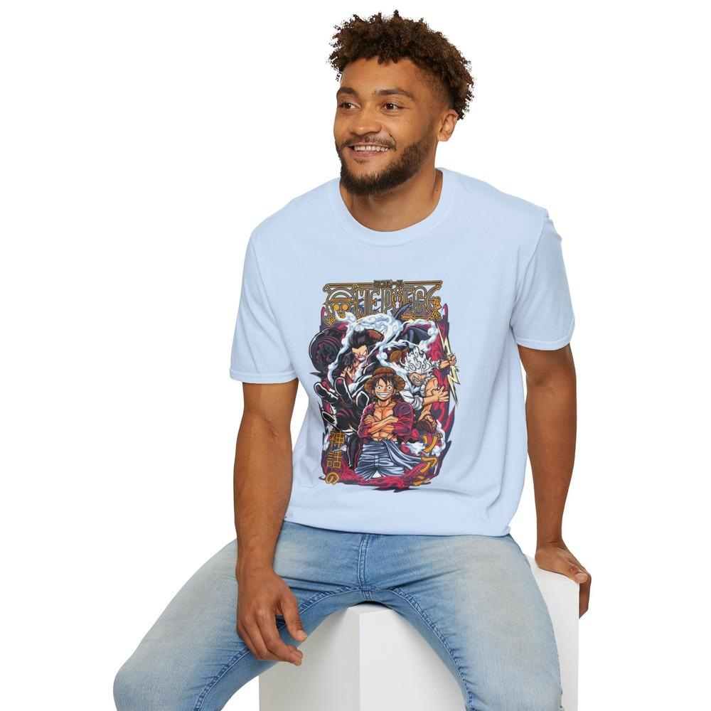 Team One Peace Unisex Jl Anime TShirt Softstyle Front Printedm Gift S