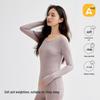 190g Warm Autumn/Winter Pure Cotton Base Layer: Men's & Women's Round Neck Pullover and Trousers Set