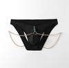 Men's Men's Lingerie Sexy Panties Flirting Products Butt Hollow Chain Design Three-character Pants