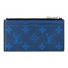 Louis Vuitton Coin Classic Monogram Pacific Coated Canvas Card Holder Men Wallets Blue M30270
