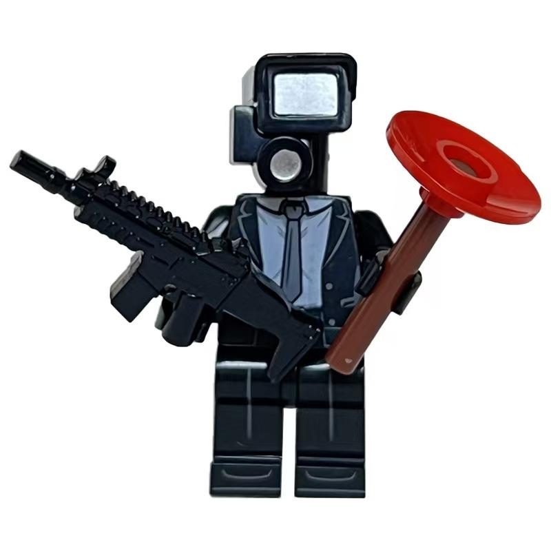 Skibidi Toilet Men Vs. Monitor Building Blocks Super Titan TV Man Sound Man Children's Toy Birthday Building Block Brick Gift