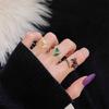 Original Design Niche Personality Snake Open Ring Retro High Sense Moonstone Light Luxury Vintage Accessories