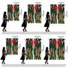 Christmas Gingerbread Man Printed Curtains Pole Bag Decorations Daily Home Room Made Of Polyester
