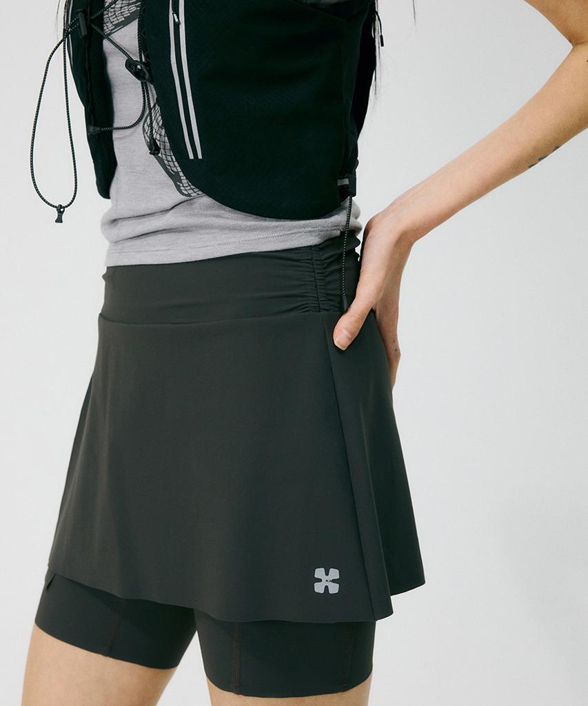 Collect Transitional Wrap Skirt Biker Shorts Women (Dark Grey)