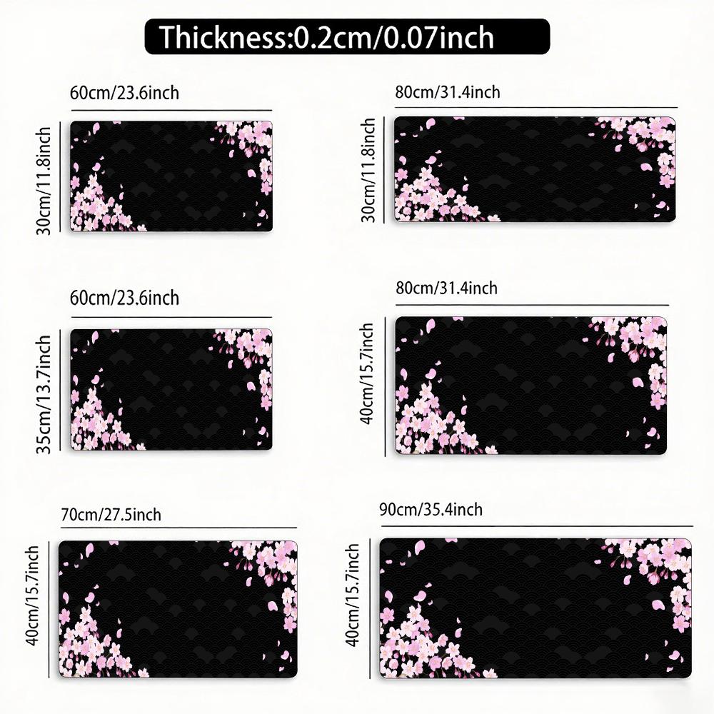 Pink Cherry Blossoms Mouse Pad Large Rubber Antislip Pc Desk Accessories Mousepad For Office And Gamer Keyboard Mats Decor Mat