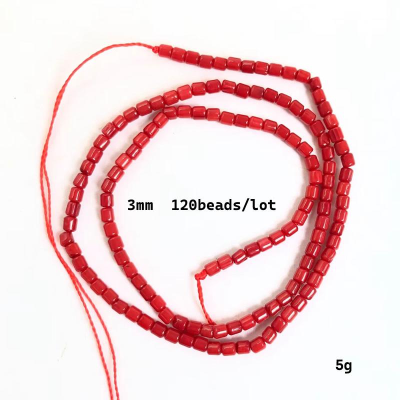 Natural Cylindrical Coral Bead Irregular Isolation Loose Beads for Jewelry Making DIY for Charms Bracelet Necklace Accessories