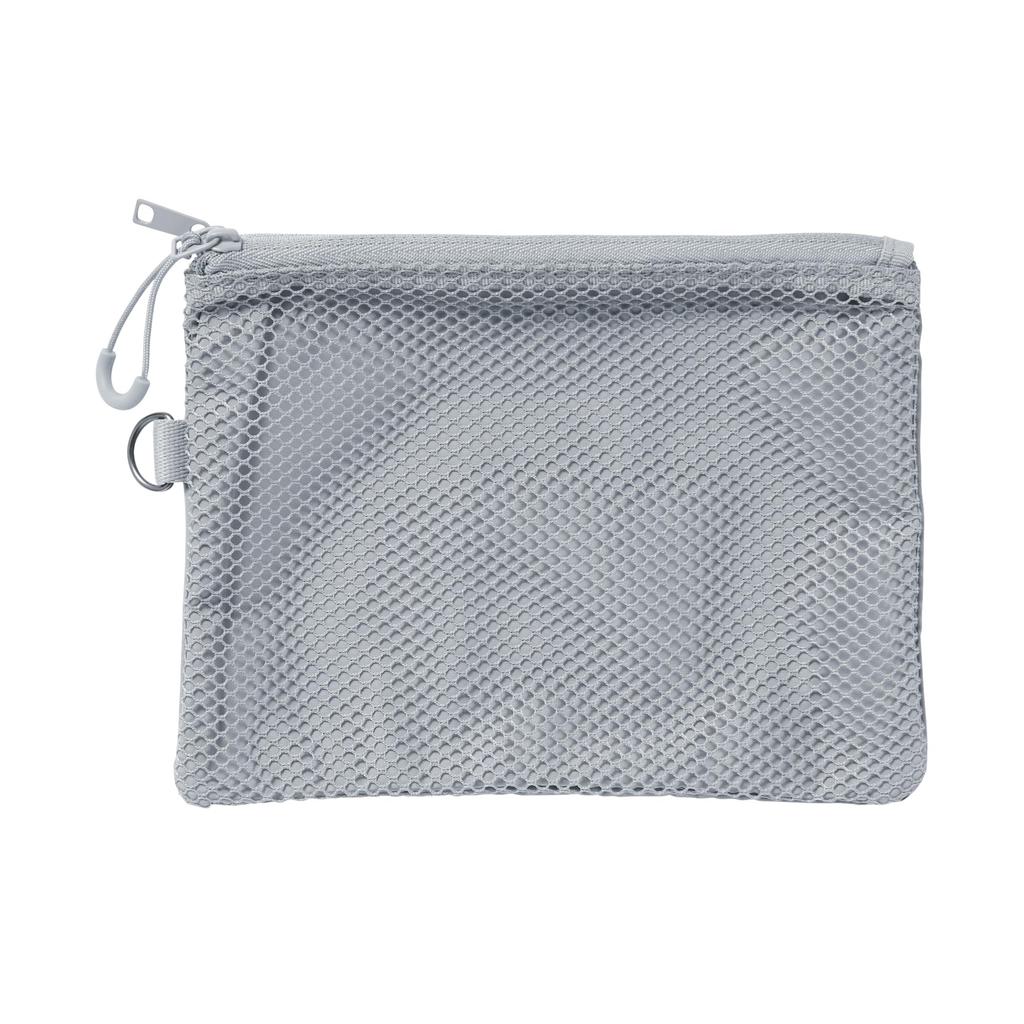 MUJI Polyester Double Zipper OHG88A3S Case, Gray, Medium,