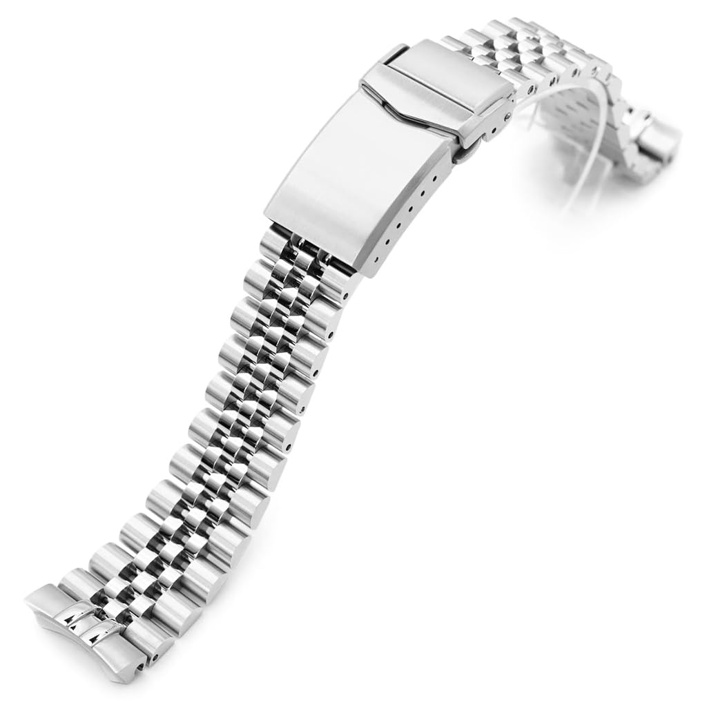 20mm Metal Watch Band Stainless Steel Jubilee 2 Bracelet for Seiko Prospex Speedtimer Solar Chronograph V-Clasp