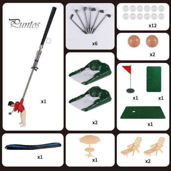 Крытый игровой набор для мини-гольфа, игра в гольф, обучающая игрушка ...