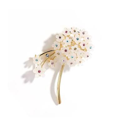 The Elegant Dandelion Brooch Is A Light Luxury and Niche Brooch with Exquisite Diamond-encrusted Brooches
