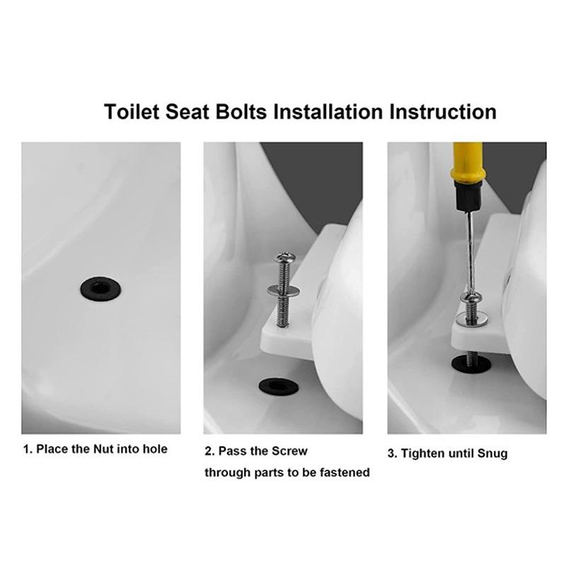Toilet Seat Screws Nut Cover Lid Top Fixing Blind Hole Fitting Kits Bathroom Accessories Replacement Toilet Seat Screws