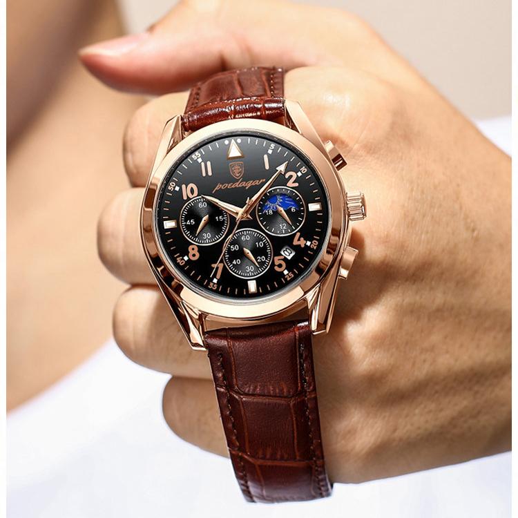 POEDAGAR New TOP Brand Luxury Men's Watch With Box 816 Men's Quartz Watches