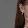 INS Fashion Jewelry 925 Sterling Silver Minimalist Earring Water Drop Diamond Earrings Gold Plated Hoop Earrings Women