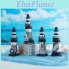 Mediterranean Wooden Lighthouse Decorative Figurine Home Office Gift For Beach Lovers