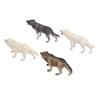 4 Stück Wolf Spielzeugfiguren Handgefertigt Hochsimuliert Tier Actionfiguren Spielsets für Sammlung