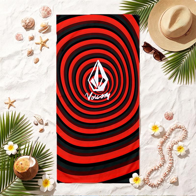 V-VOLCOM Soft Beach Towel Stylish Beach Pool Towel for Summer Seaside Vacation Travel