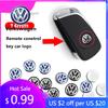 2026 Hot For Volkswagen VW 5/10PCS Car Remote Key Sticker Aluminum Emblem Decoration Decal For VW GTI Polo Golf Passat Tiguan Ar