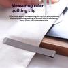 20Pcs Metal Fabric Sewing Clamp Stainless Steel Hemming Clips with 3Inch Measuring Ruler for Quilting Fabric Marking