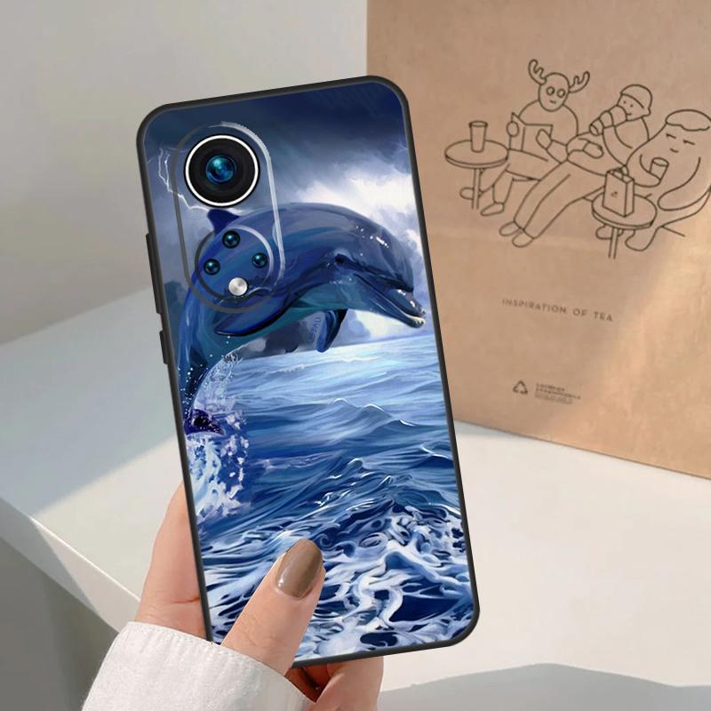 Cute Dolphin Ocean For Honor Magic 8 Pro 5 6 7 Lite Case For Honor Win RT 200 400 50 70 90 X8b X9a X9b X9c X9d